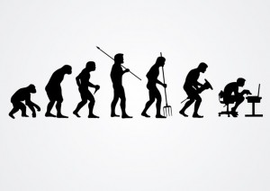 the evolution of man and chair